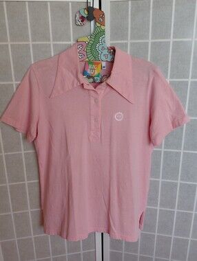 Big Bud Press Pink Polo Shirt Cotton Dagger Collar